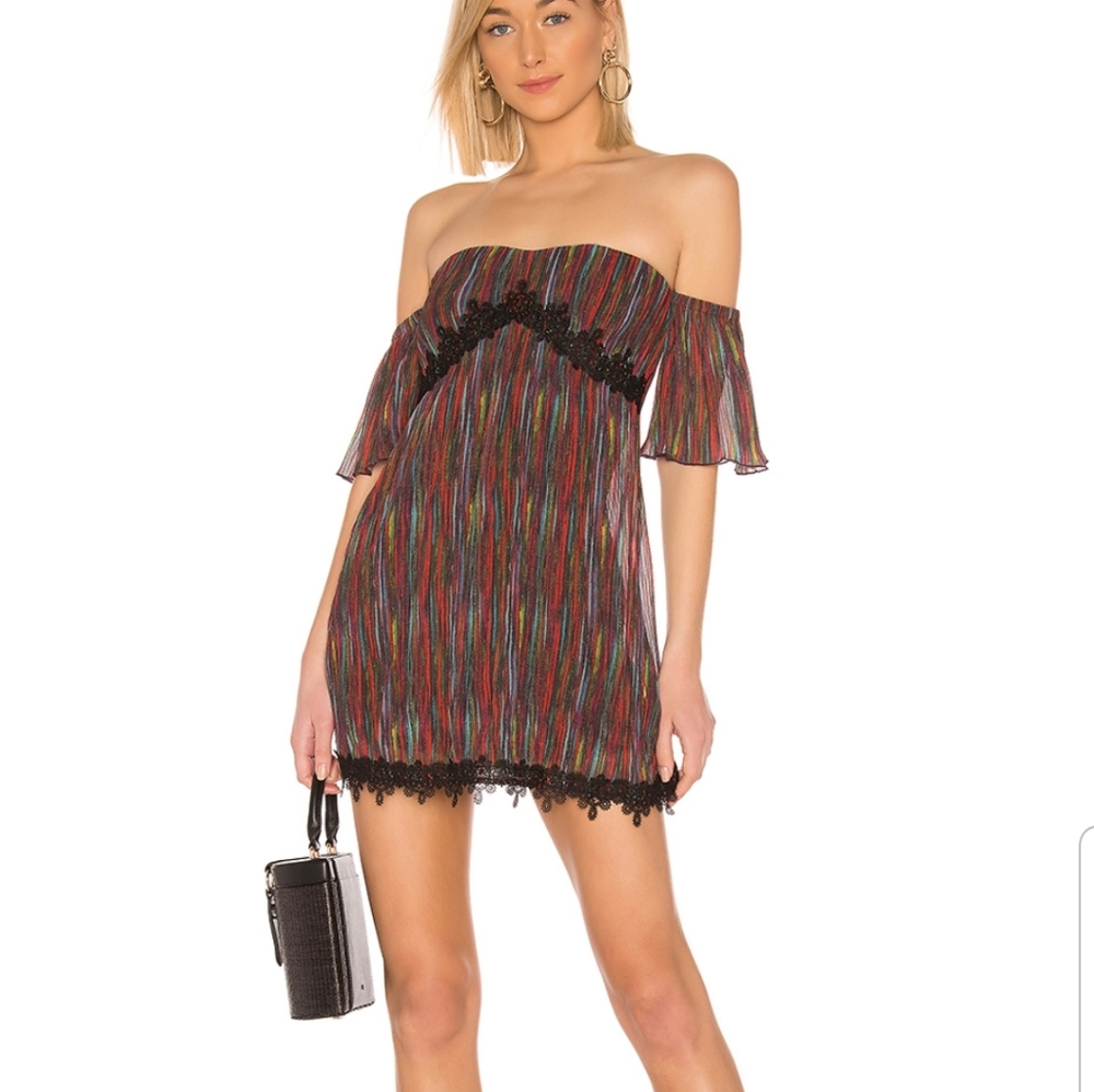 House Of Harlow 1960 X Revolve Off Shoulder Mini Dress